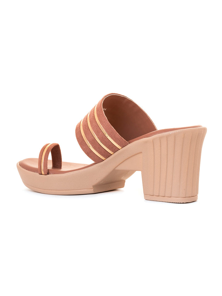 Khadim Cleo High Heel Block Slip On Sandal for Women