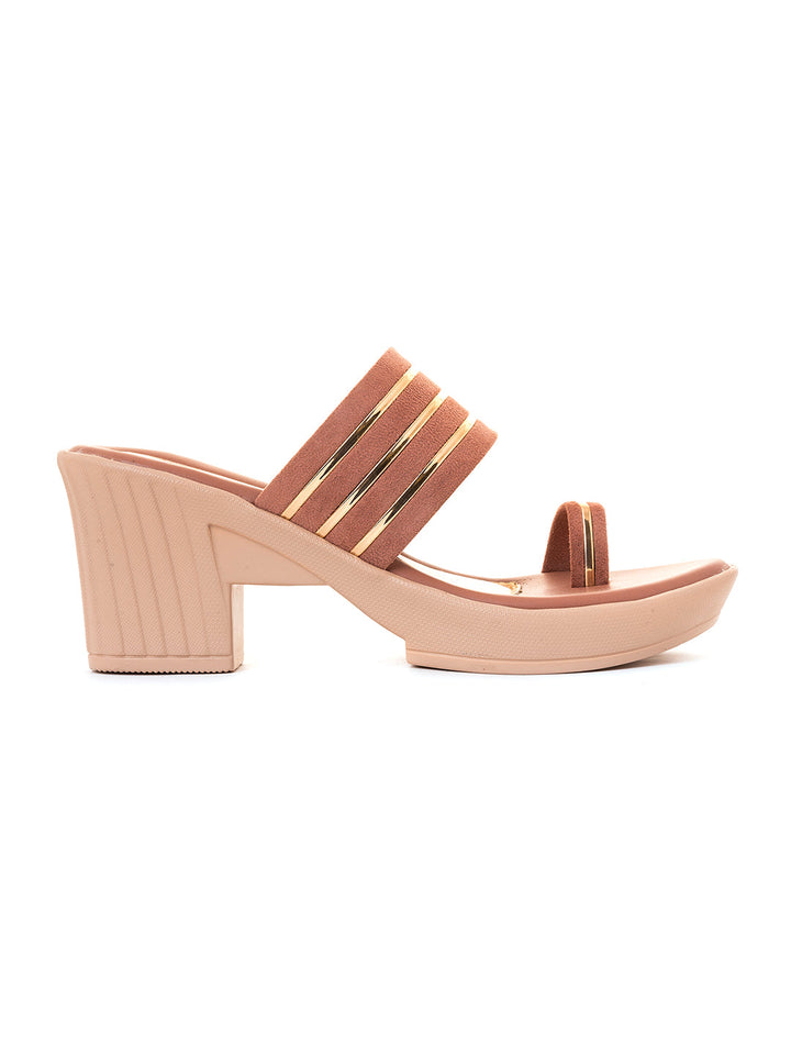 Khadim Cleo High Heel Block Slip On Sandal for Women
