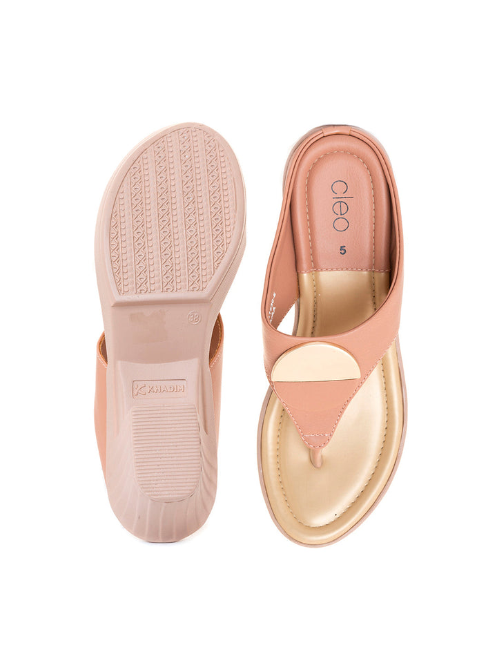 Khadim Cleo High Heel Block Slip On Sandal for Women