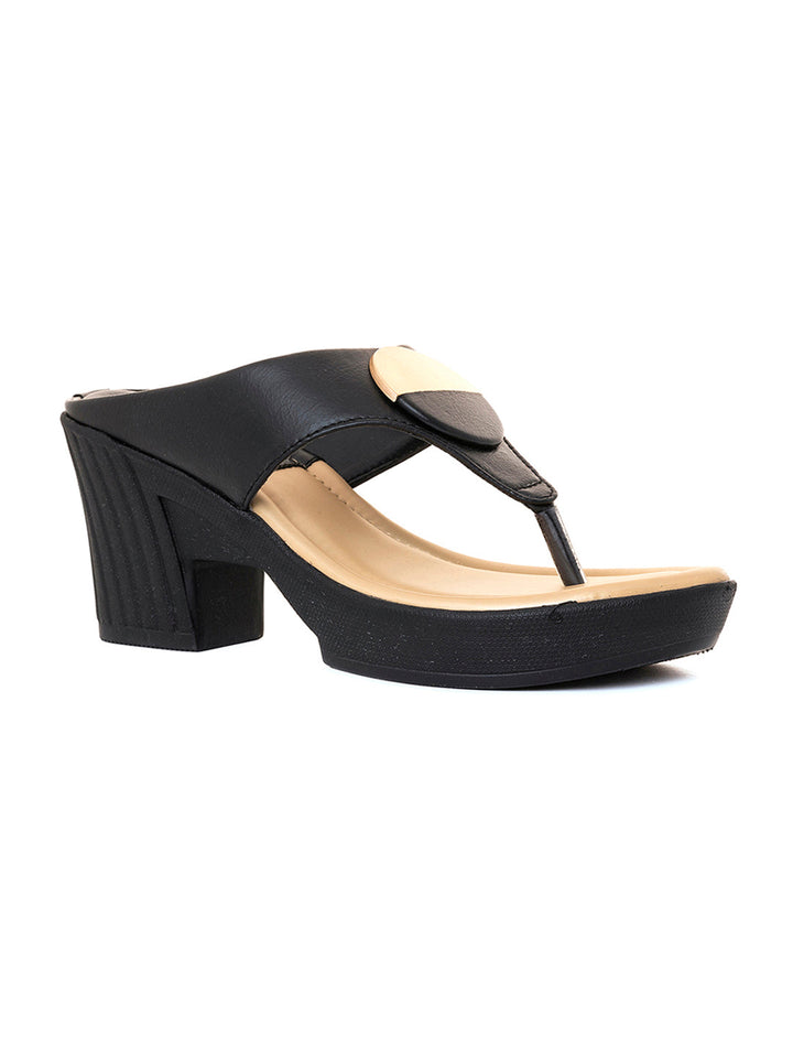 Khadim Cleo High Heel Block Slip On Sandal for Women