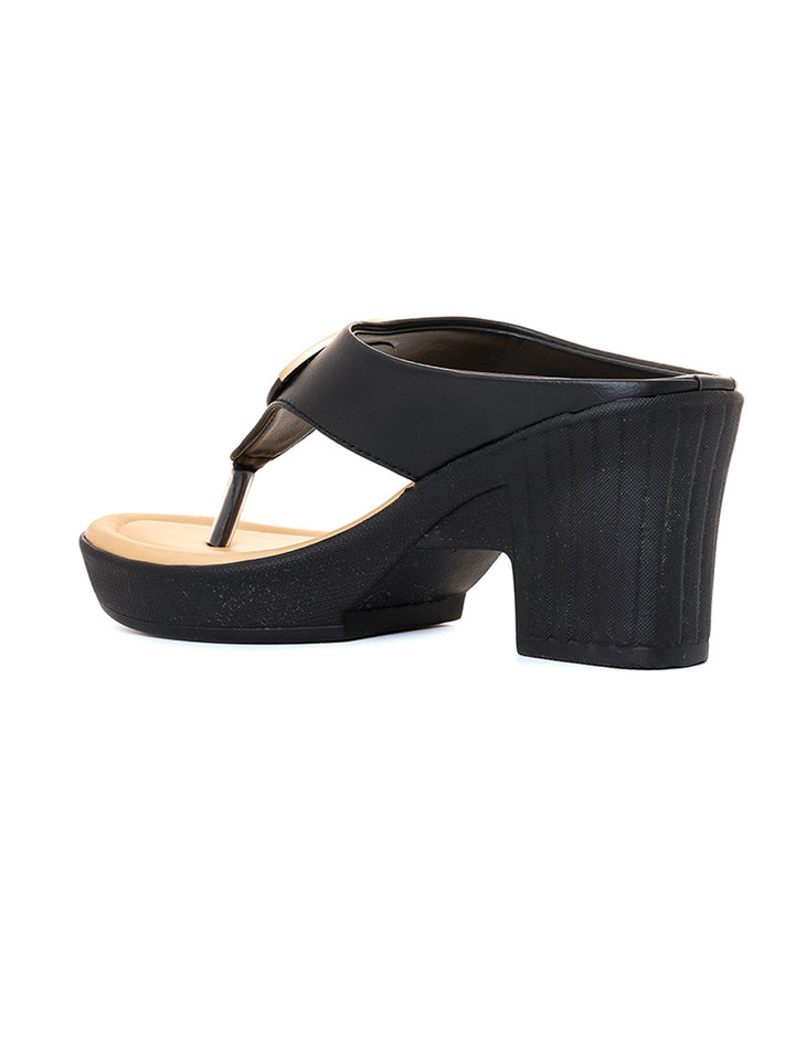 Khadim Cleo High Heel Block Slip On Sandal for Women