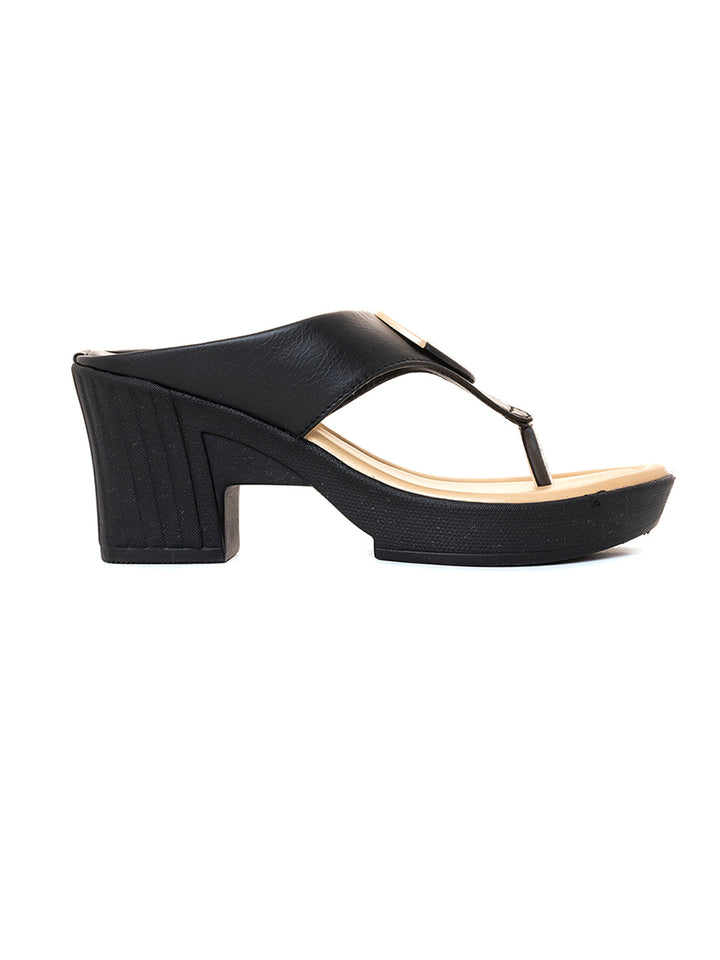 Khadim Cleo High Heel Block Slip On Sandal for Women