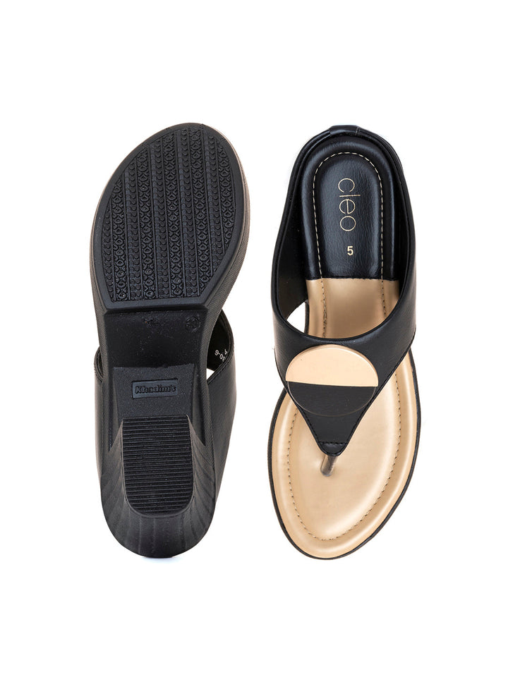 Khadim Cleo High Heel Block Slip On Sandal for Women