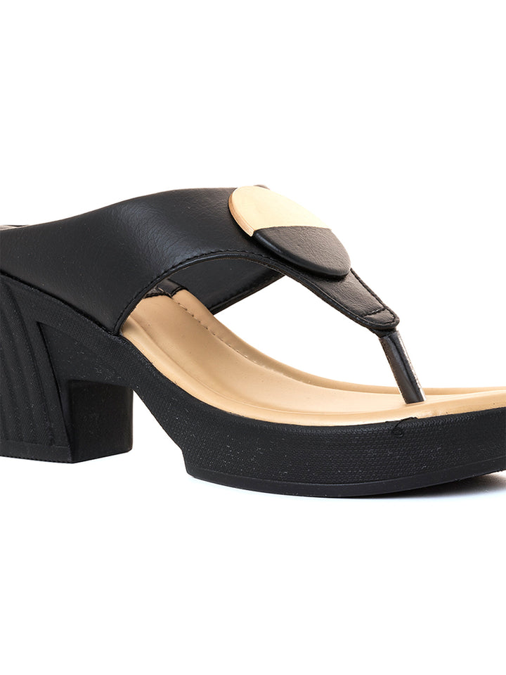 Khadim Cleo High Heel Block Slip On Sandal for Women