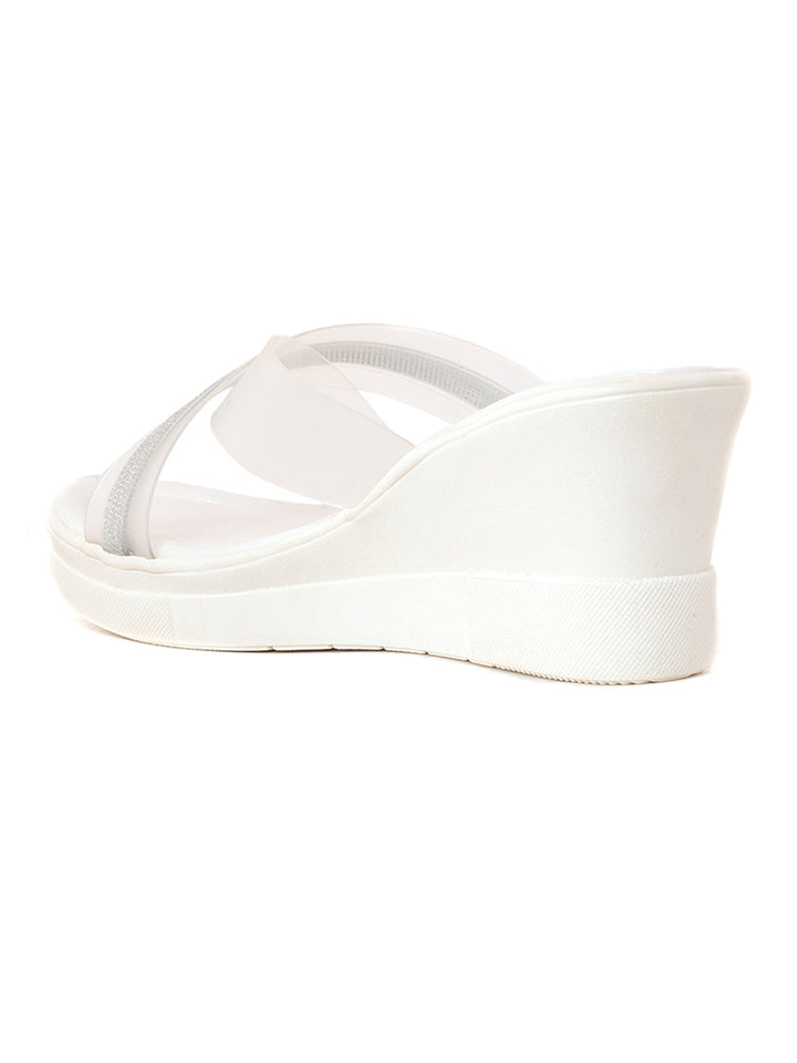 Khadim Cleo High Heel Wedge Mule Slip On Sandal for Women