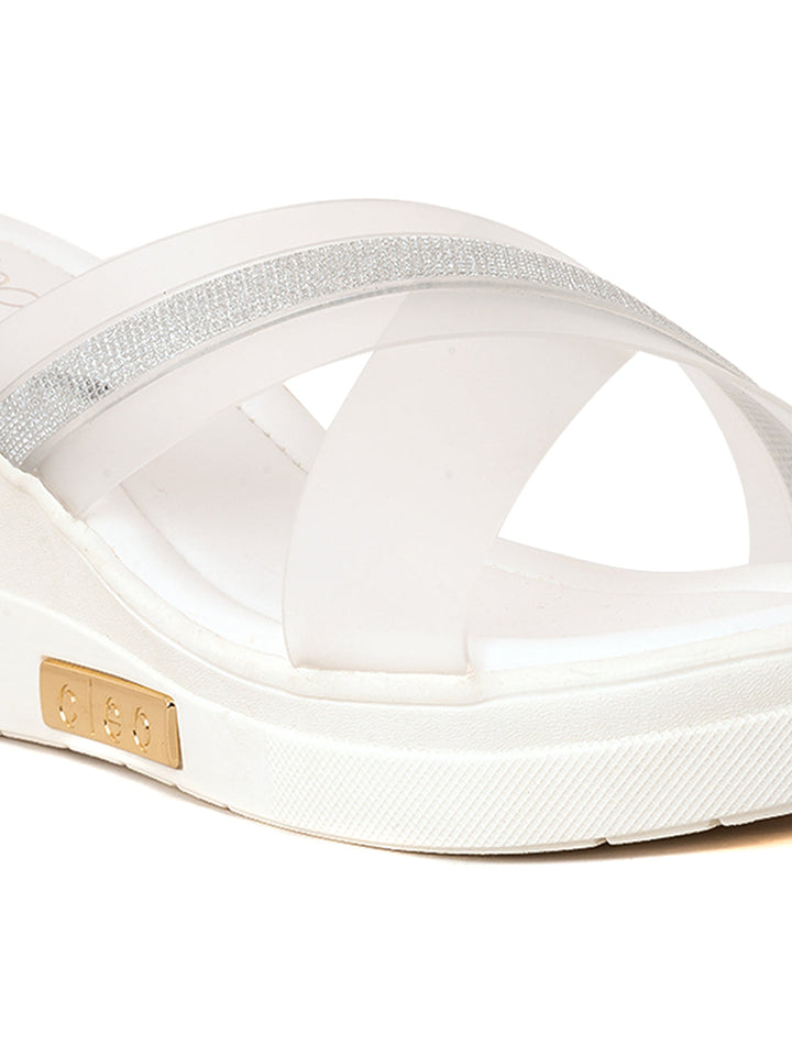 Khadim Cleo High Heel Wedge Mule Slip On Sandal for Women