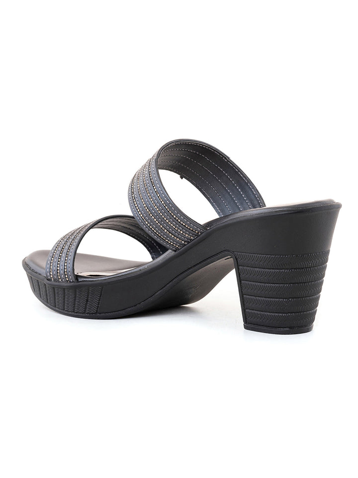Khadim Cleo High Heel Block Mule Slip On Sandal for Women