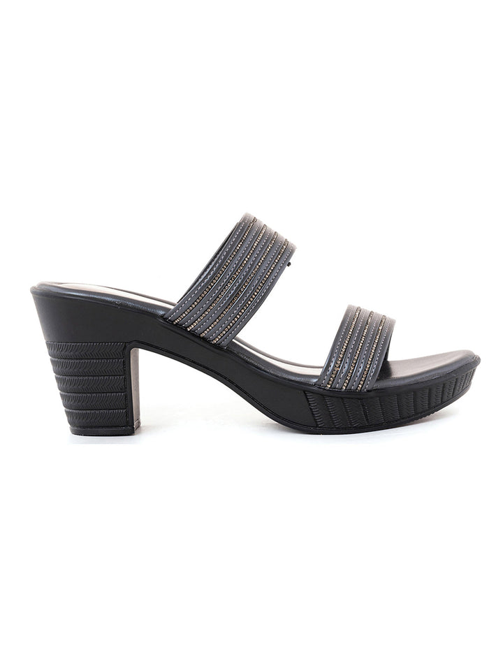 Khadim Cleo High Heel Block Mule Slip On Sandal for Women