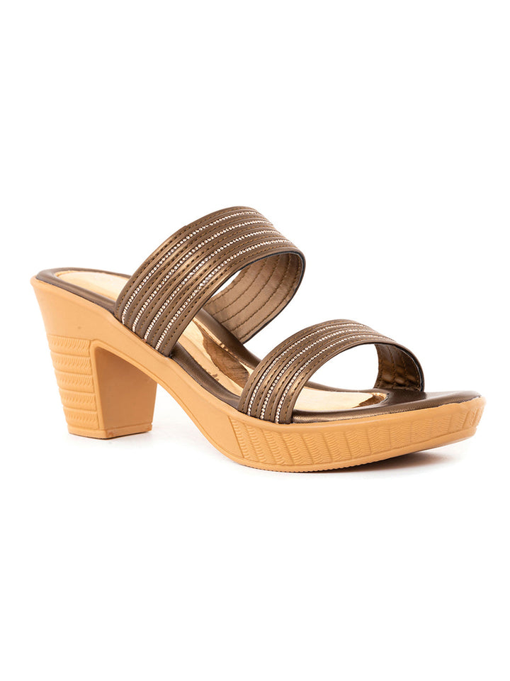 Khadim Cleo High Heel Block Mule Slip On Sandal for Women