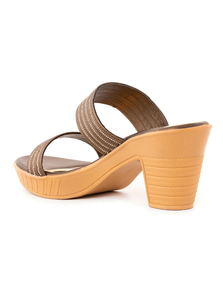 Khadim Cleo High Heel Block Mule Slip On Sandal for Women