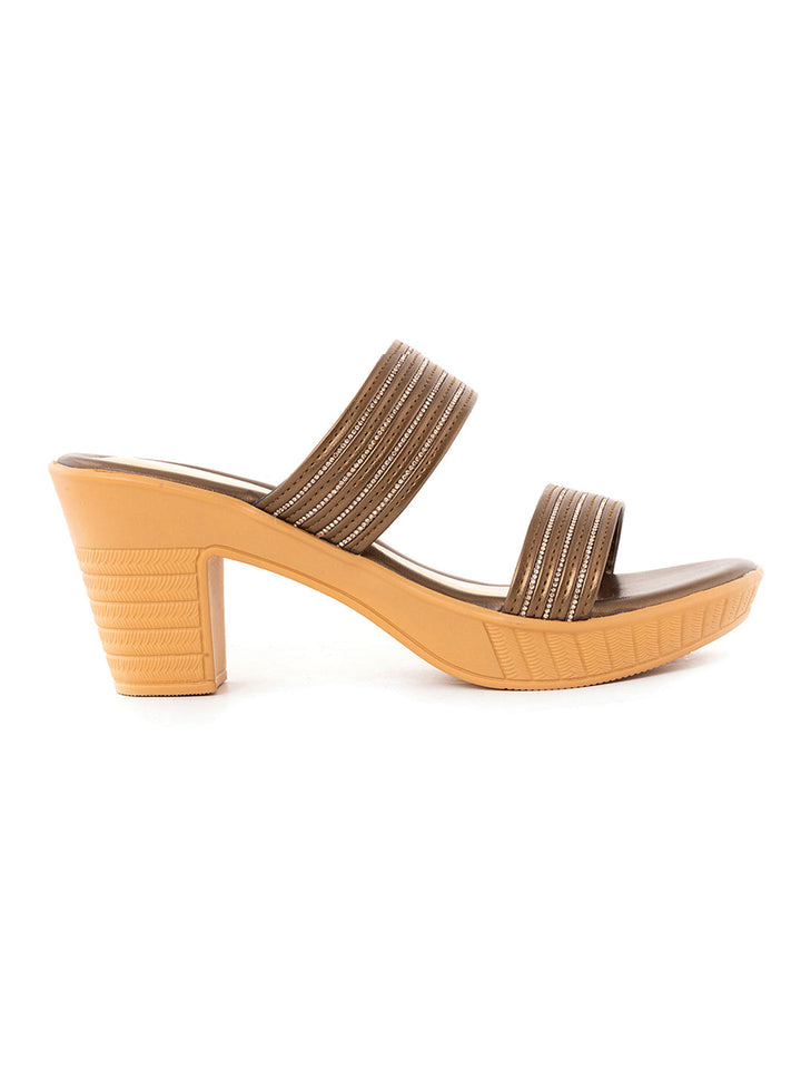 Khadim Cleo High Heel Block Mule Slip On Sandal for Women