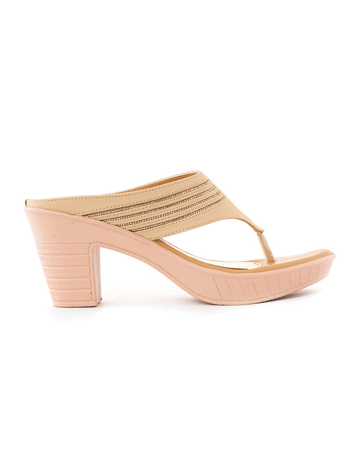 Khadim Cleo High Heel Block Slip On Sandal for Women