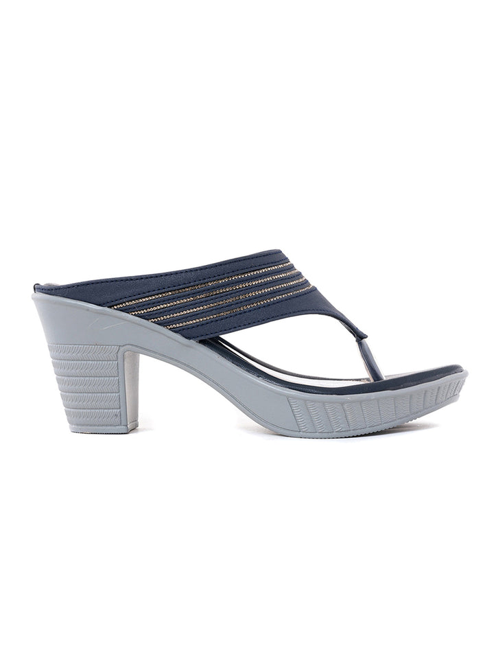 Khadim Cleo High Heel Block Slip On Sandal for Women