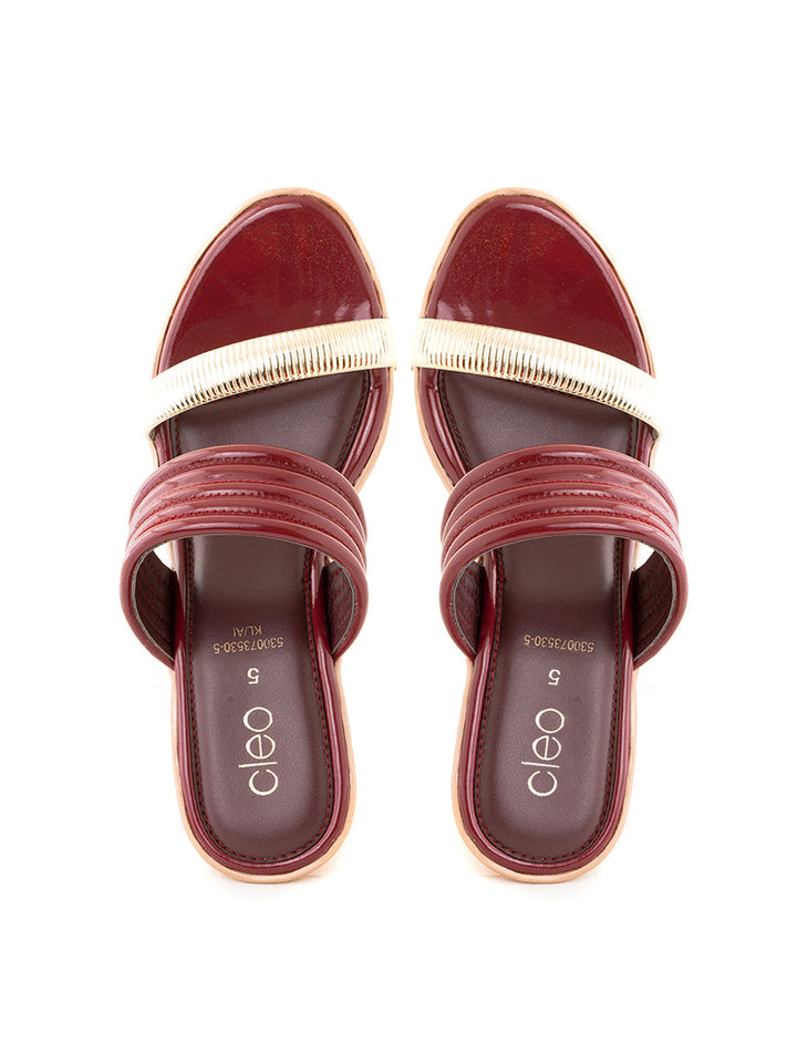 Khadim Cleo High Heel Block Mule Slip On Sandal for Women