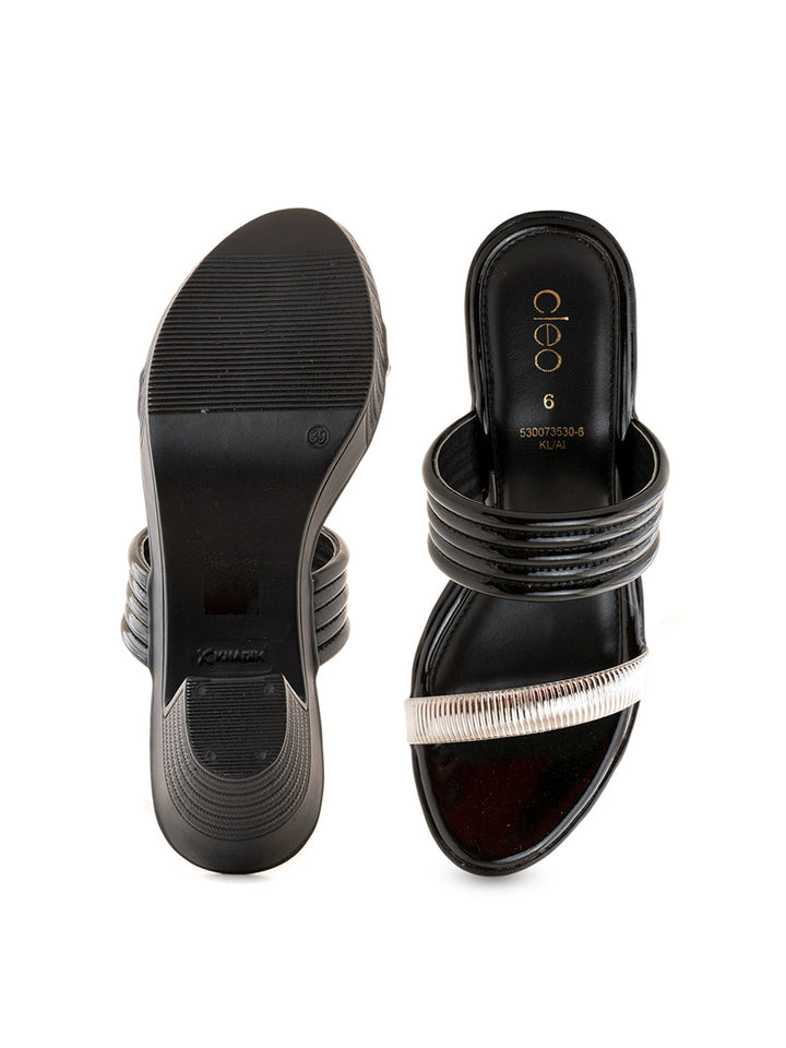 Khadim Cleo High Heel Block Mule Slip On Sandal for Women