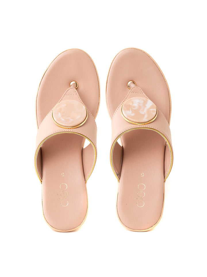 Khadim Cleo High Heel Wedge Slip On Sandal for Women