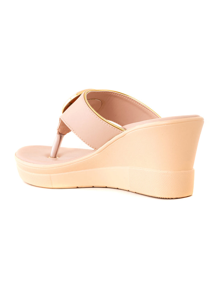 Khadim Cleo High Heel Wedge Slip On Sandal for Women