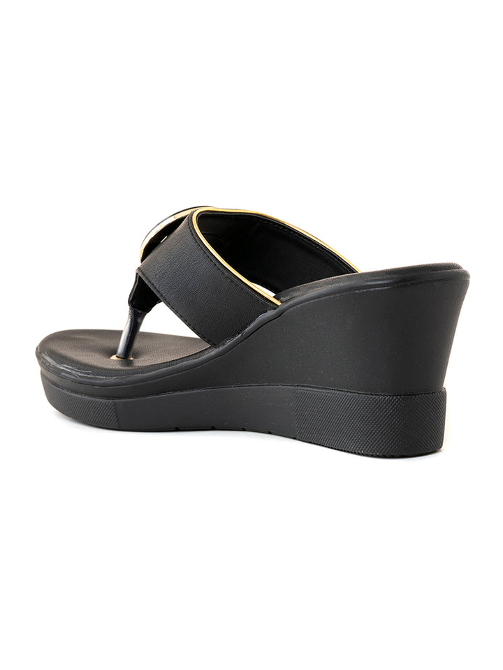 Khadim Cleo High Heel Wedge Slip On Sandal for Women