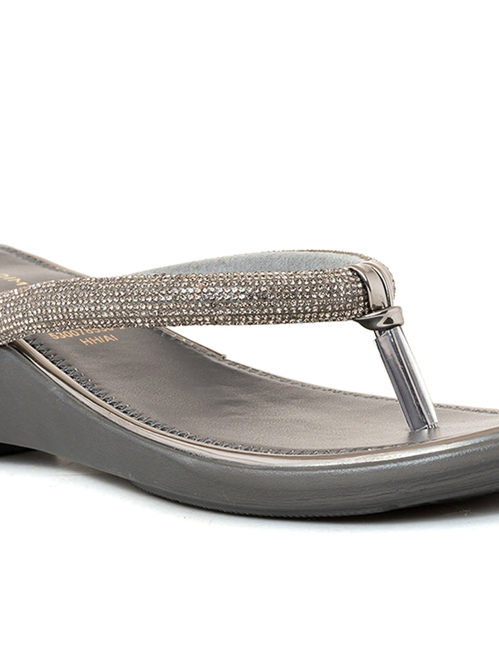 Khadim Wedge Heel Slip On Sandal for Women