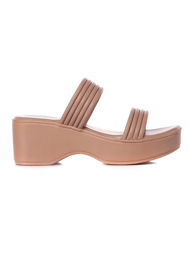 KHADIM Cleo High Heel Wedge Slip On Sandal for Women