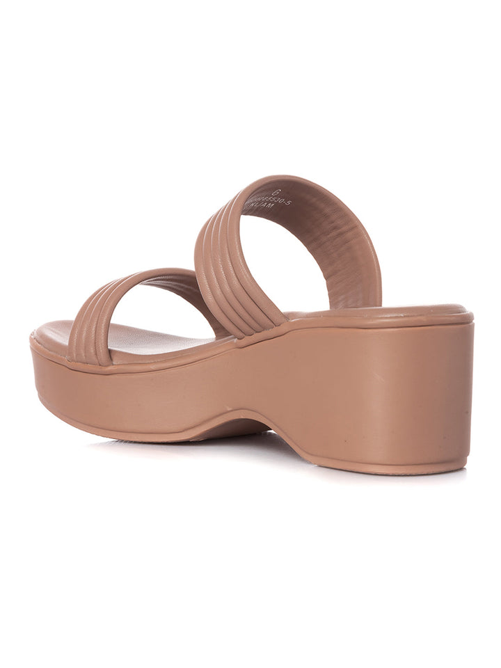 KHADIM Cleo High Heel Wedge Slip On Sandal for Women