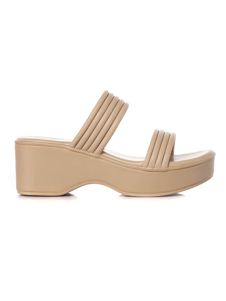 KHADIM Cleo High Heel Wedge Slip On Sandal for Women