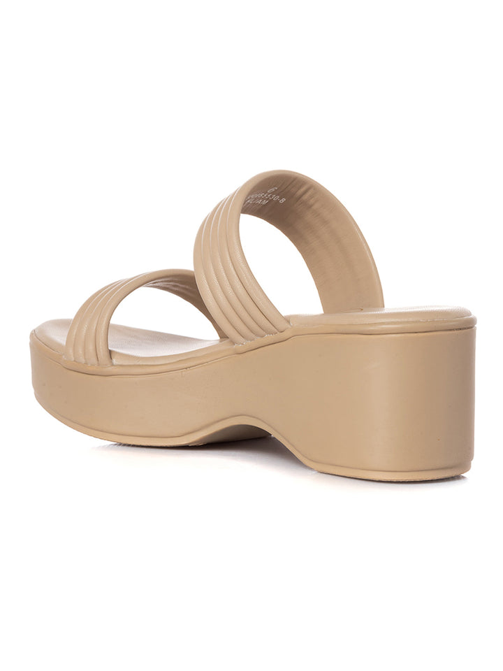 KHADIM Cleo High Heel Wedge Slip On Sandal for Women