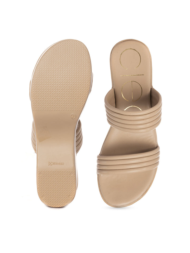 KHADIM Cleo High Heel Wedge Slip On Sandal for Women
