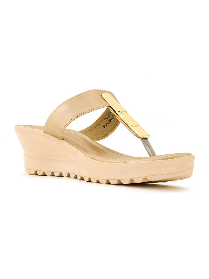 Khadim Cleo Wedge Heel Slip On Sandal for Women