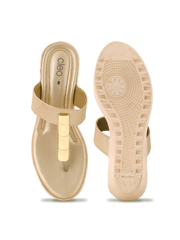 Khadim Cleo Wedge Heel Slip On Sandal for Women