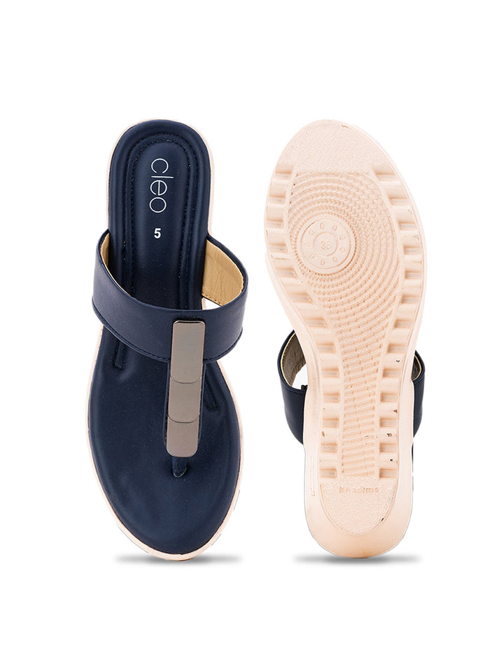 Khadim Cleo Wedge Heel Slip On Sandal for Women