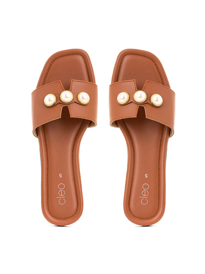 Khadim Cleo Flat Mule Slide Sandal for Women