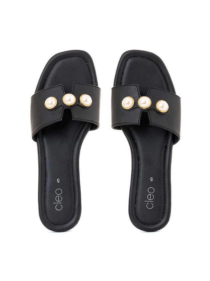 Khadim Cleo Flat Mule Slide Sandal for Women