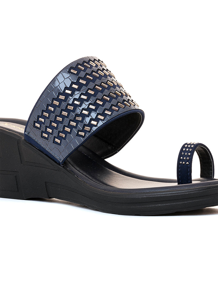 Khadim Wedge Heel Slip On Sandal for Women
