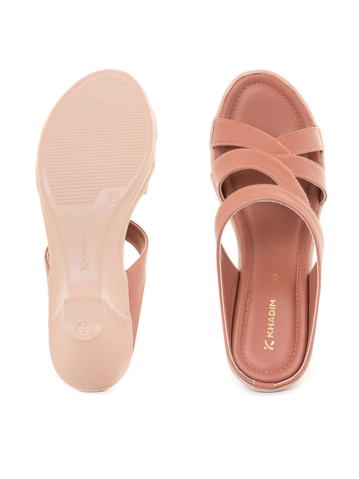 Khadim High Heel Cone Mule Slip On Sandal for Women