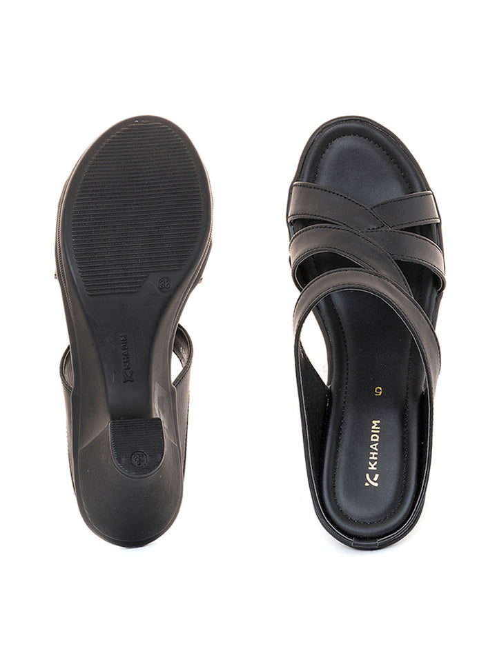 Khadim High Heel Cone Mule Slip On Sandal for Women