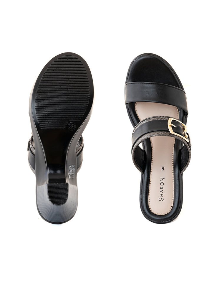 Khadim Sharon High Heel Cone Mule Slip On Sandal for Women