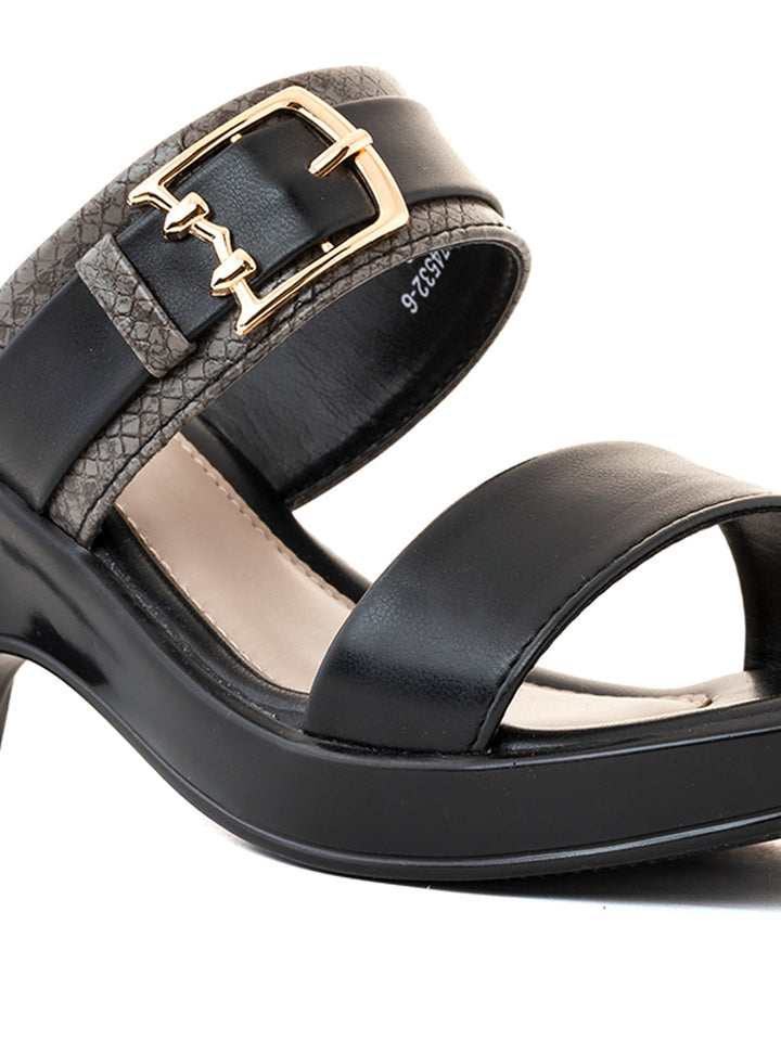 Khadim Sharon High Heel Cone Mule Slip On Sandal for Women