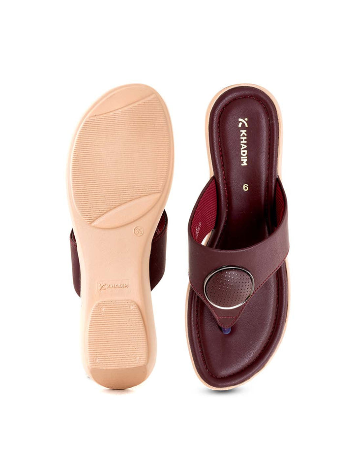 Khadim Wedge Heel Slip On Sandal for Women