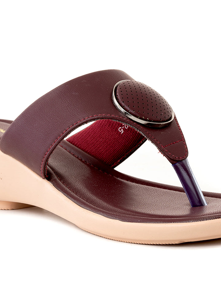 Khadim Wedge Heel Slip On Sandal for Women
