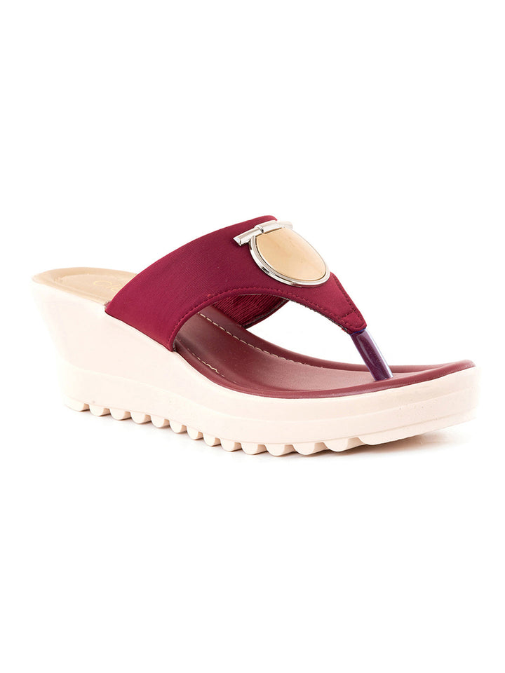 Khadim Cleo Wedge Heel Slip On Sandal for Women
