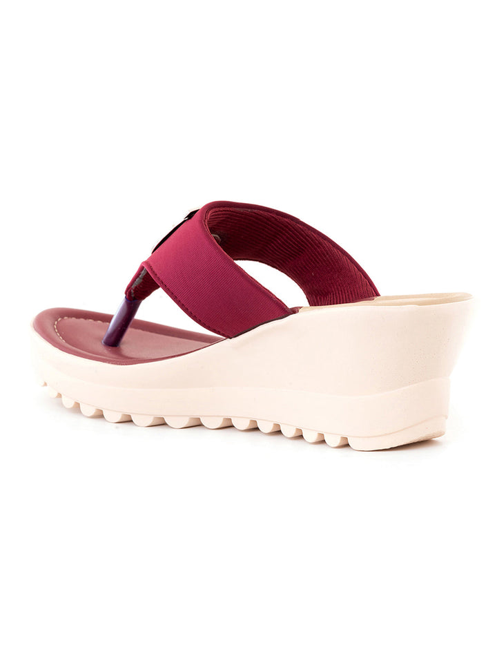 Khadim Cleo Wedge Heel Slip On Sandal for Women