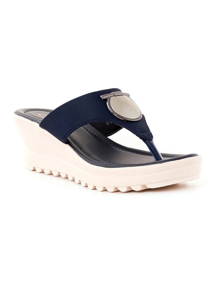 Khadim Cleo Wedge Heel Slip On Sandal for Women