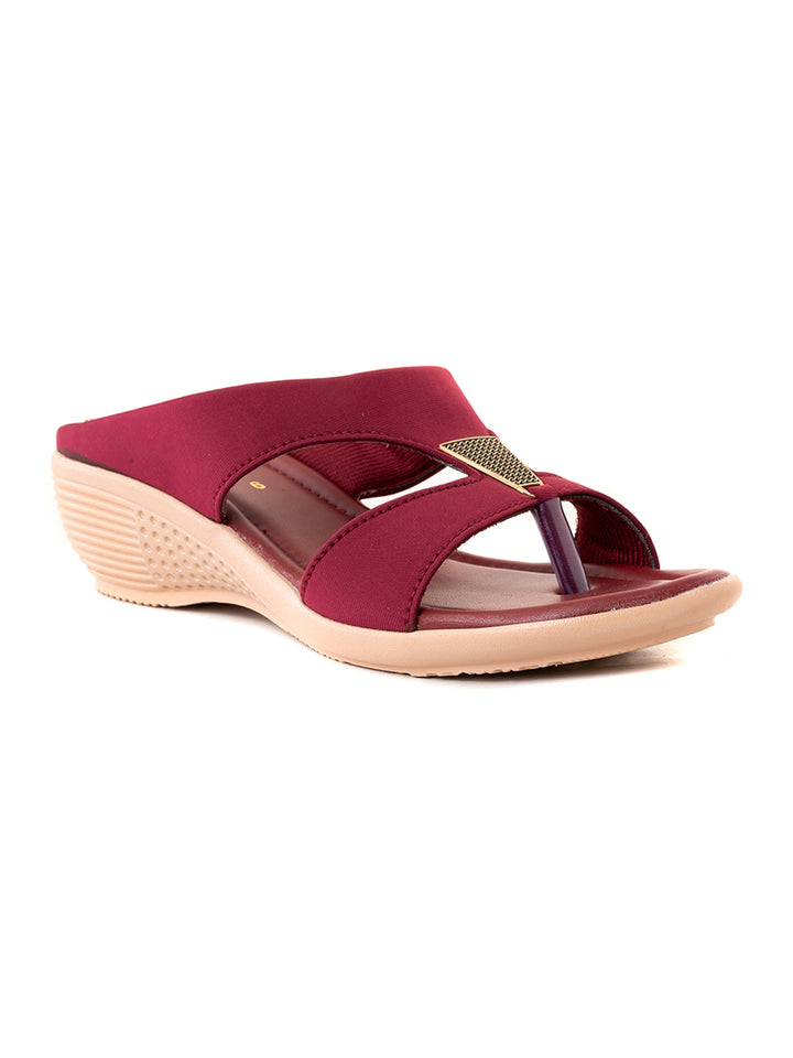 Khadim Wedge Heel Mule Slip On Sandal for Women
