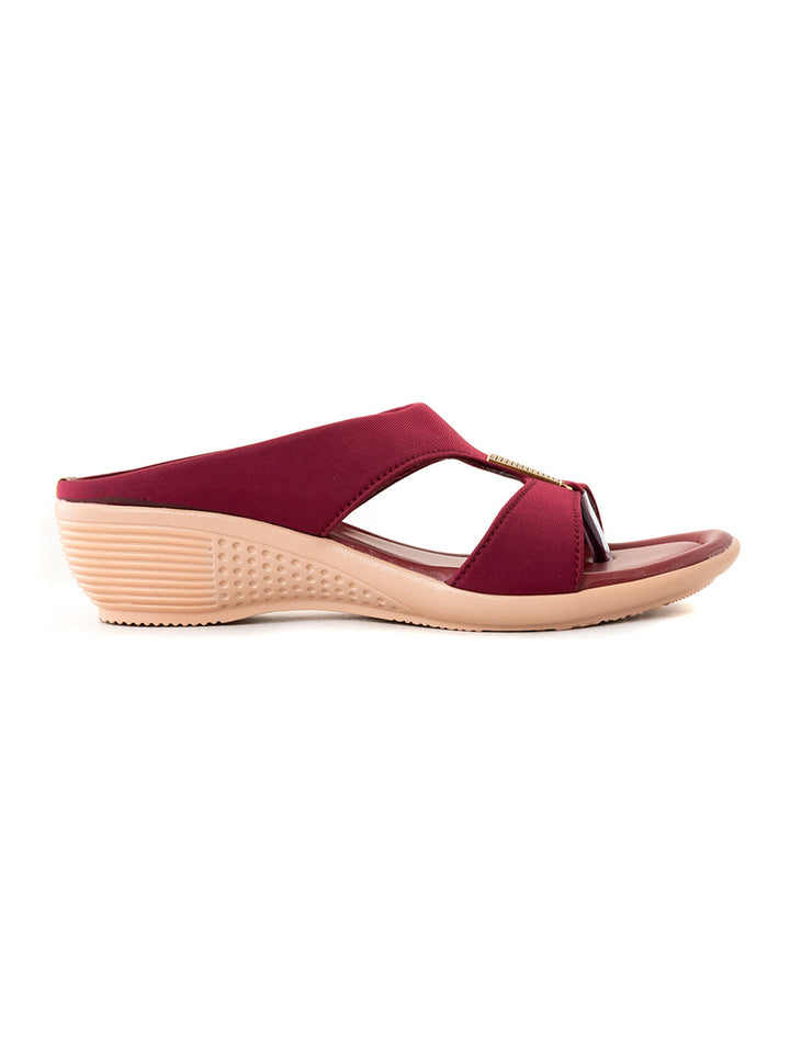 Khadim Wedge Heel Mule Slip On Sandal for Women