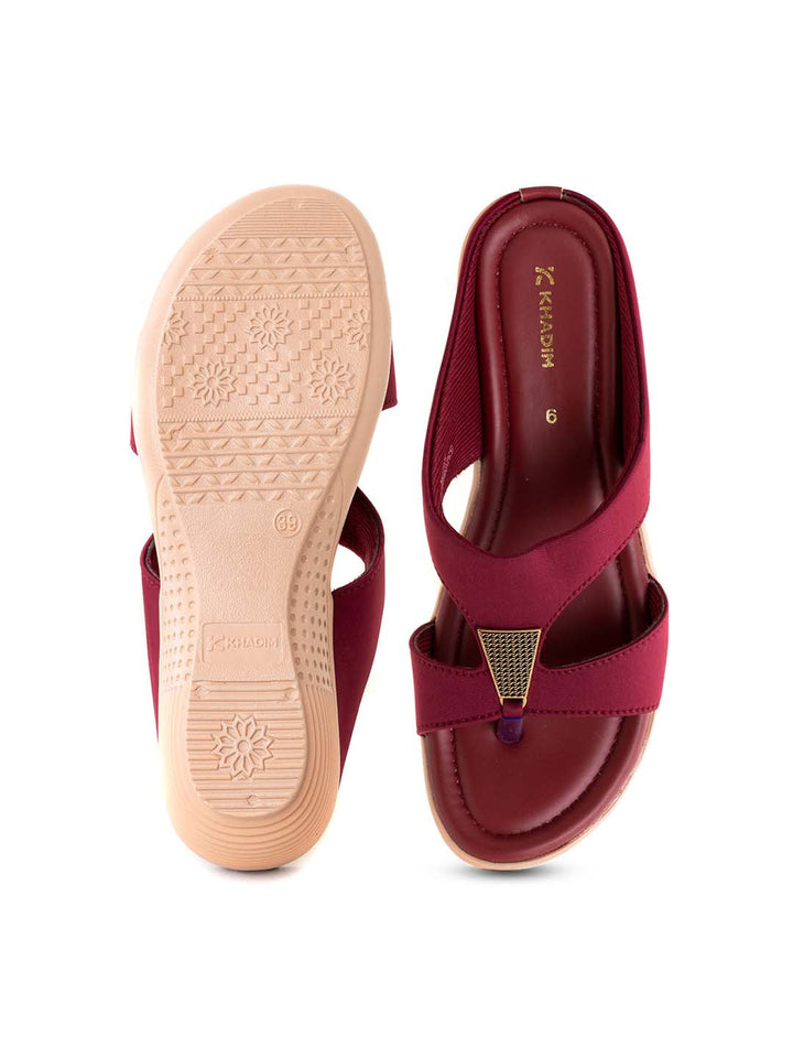 Khadim Wedge Heel Mule Slip On Sandal for Women