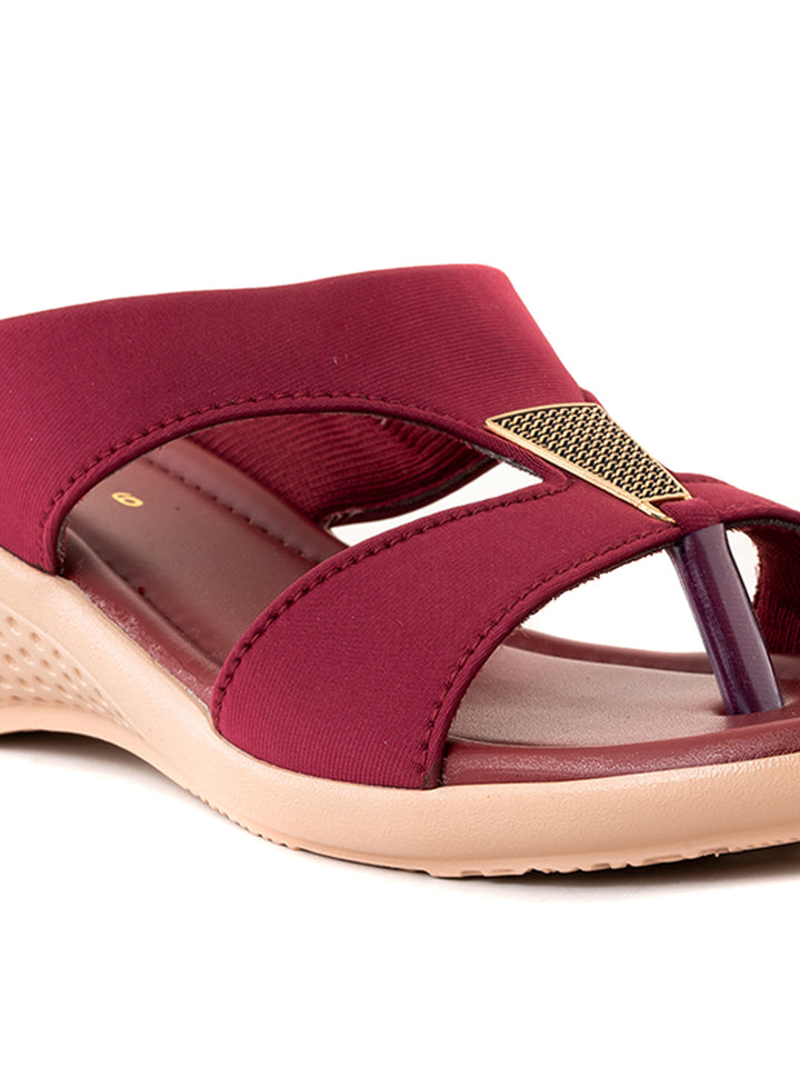 Khadim Wedge Heel Mule Slip On Sandal for Women