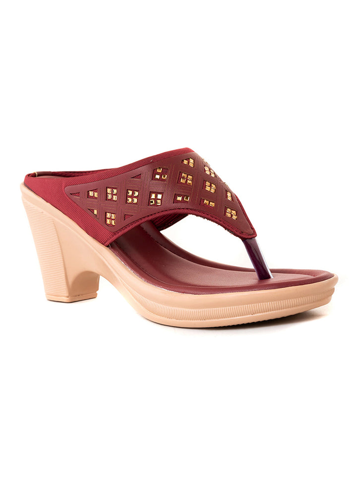 Khadim High Heel Cone Slip On Sandal for Women