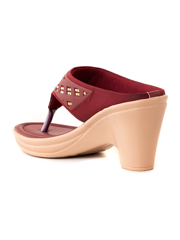 Khadim High Heel Cone Slip On Sandal for Women