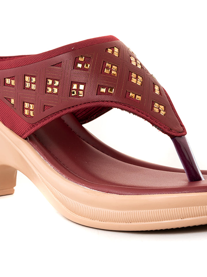 Khadim High Heel Cone Slip On Sandal for Women